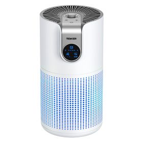 TENKER M03 Air Purifier White for Home Large Room HEPA Air Purifier for Bedroom Pets Kitchen, Air Filter Cleaner for Smoke Pollen Dust Dander Odo