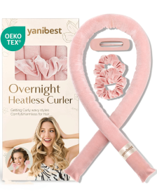 Heatless Hair Curler to Sleep in, Overnight Curl Headband for Natural Wavy Curls, No Heat Soft Hair Curler Set with Hair Clip Scrunchies for Styl