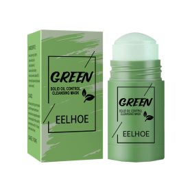 EELHOE Green Tea And Eggplant Solid Mask, Facial Deep Cleansing, Moisturizing And Firming Skin Smear Mud Mask Stick