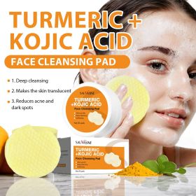 Turmeric acid cleaning cotton pads (Color: Yellow)